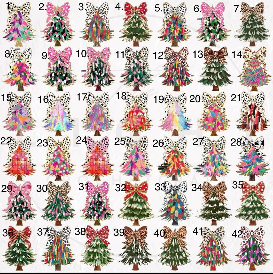 π 42 UV-Printed Wooden Christmas Trees π
