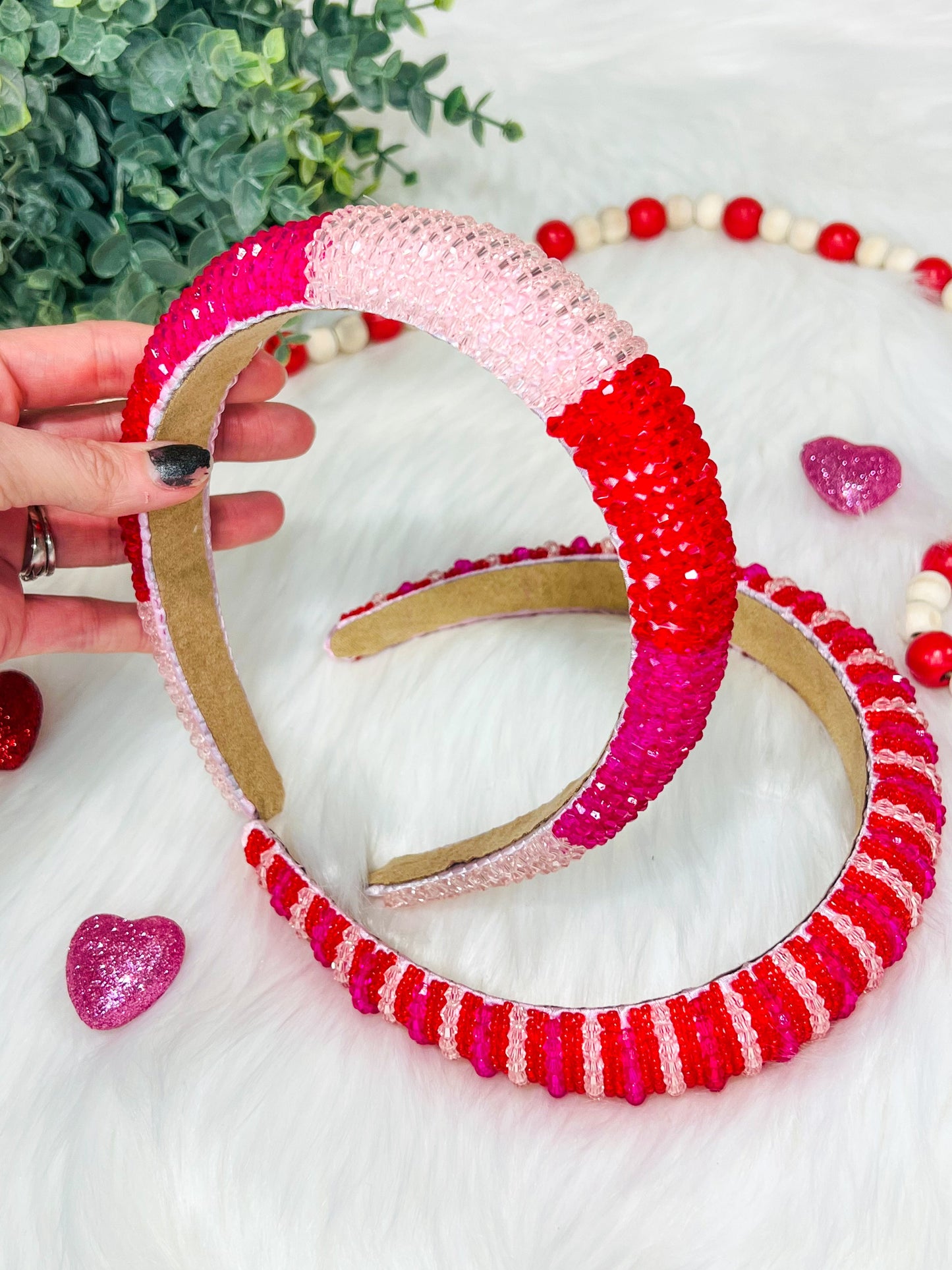 *RTS* Glamour Pink Beaded Headbands