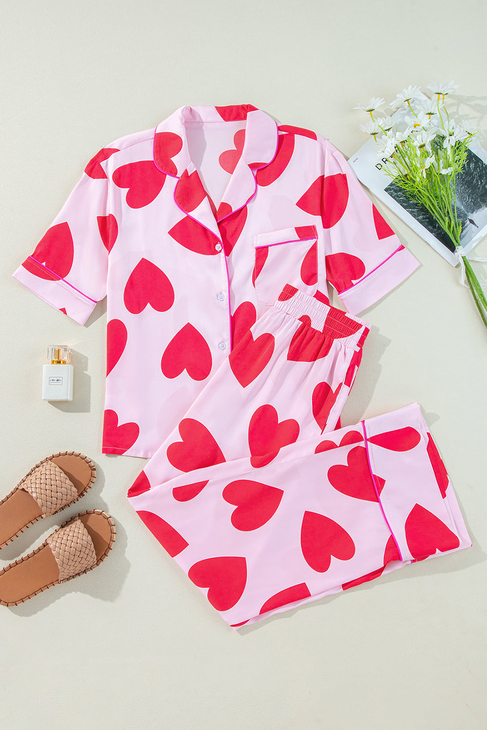 PREORDER: The Jamie Big Heart Two-Piece Pajama Set