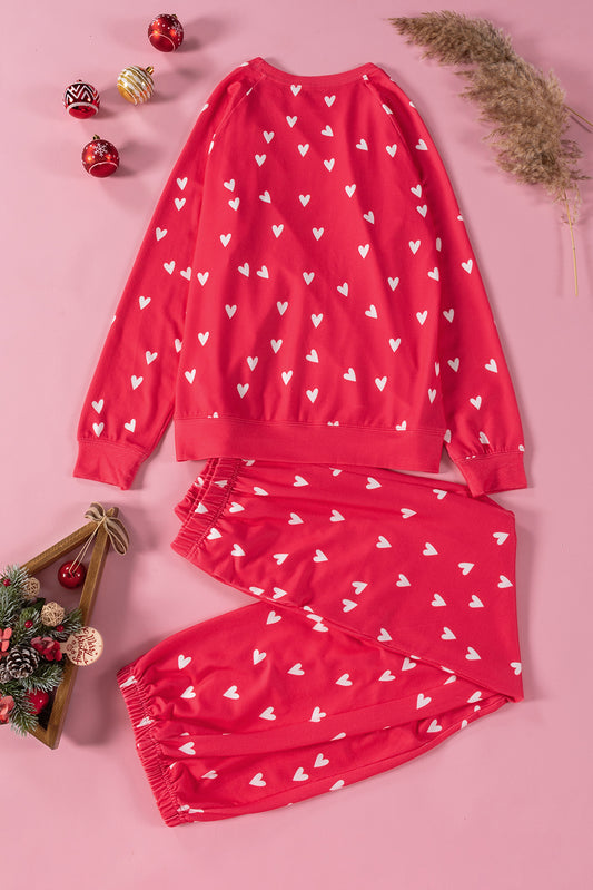 PREORDER: The Kelsey Red and White Heart Lounge Set