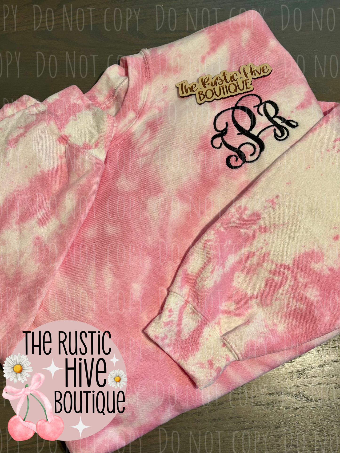 Pink Ice Dyed Monogram Sweatshirt